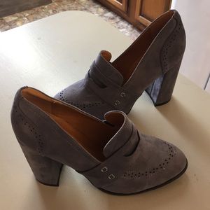 N.Y.L.A Lolywira Suede Loafer Heels 10